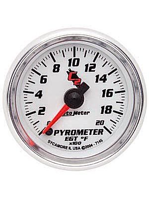 Auto Meter C2 Series Pyrometer Gauge 0-2000F