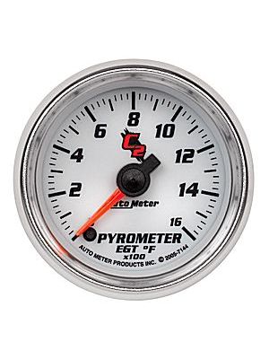 Auto Meter C2 Series Pyrometer Gauge 0-1600F