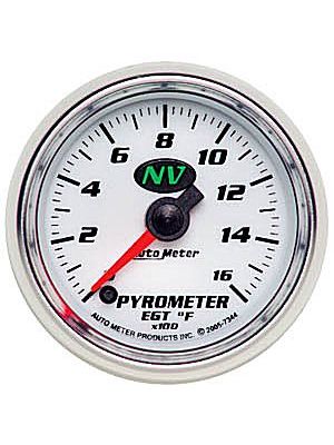 Auto Meter NV Series Pyrometer Gauge 0-1600F