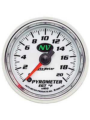 Auto Meter NV Series Pyrometer Gauge 0-2000F